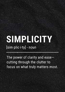Simplicity Definition
