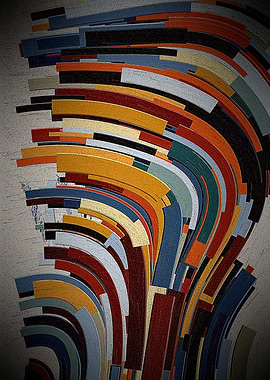 Abstract Colorful Curved Rectangles