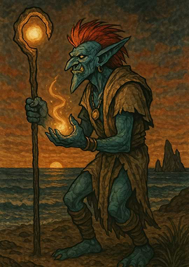 Troll at Sunset