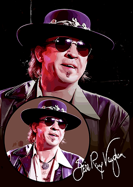 Stevie Ray Vaughan Portrait Illustration