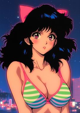 Anime Girl in Bikini Top