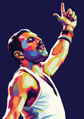Freddie Mercury Pop Art Portrait