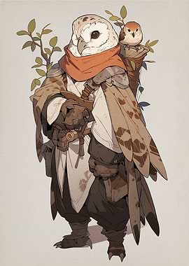 Anthropomorphic Owl Warrior