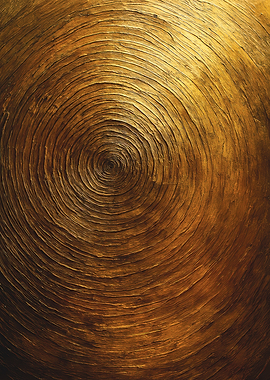 Golden Textured Concentric Circles