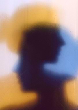 Abstract Faces in Yellow and Blue