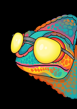 Funny Chameleon Lover Kids Colorful Chameleon