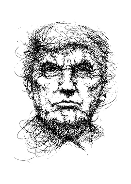 Donald Trump Scribble Portrait