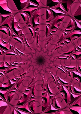 Abstract Pink Floral Pattern