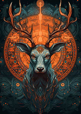 Mystical Deer Ornate