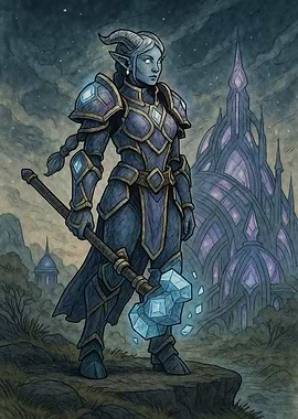 Paladina with Crystal Hammer