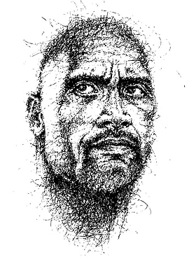 The Rock Scribble Portrait