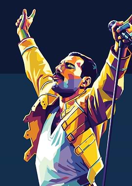 Freddie Mercury Pop Art Portrait
