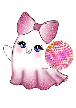 Cute Ghost with Disco Ball
