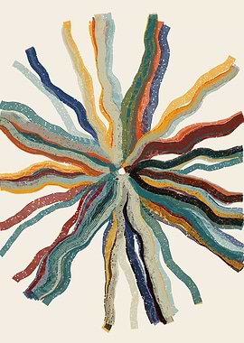 Abstract Colorful Lines Burst