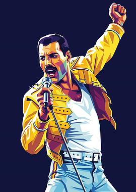 Freddie Mercury Pop Art Illustration