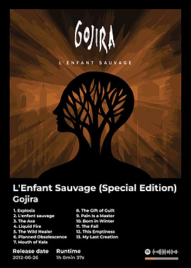 Gojira band - L'Enfant Sauvage Album Cover