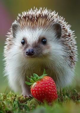 Hedgehog with Strawberry