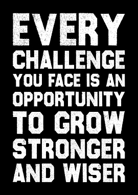 Inspirational Quote: Challenge and Opportunity Motivational Poster