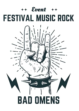 bad omens Rock Festival Event Poster Design