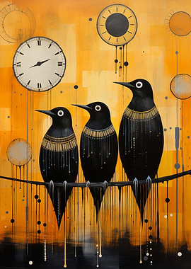 Three Birds on a Wire