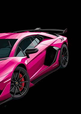 Pink Sport Car