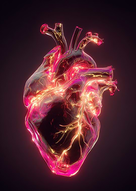 Glowing Anatomical Heart