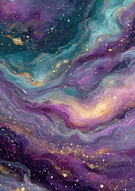 Abstract Galaxy Swirl Art