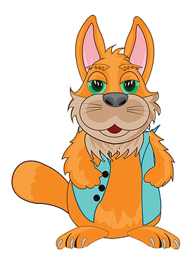 Cartoon Fox in Vest