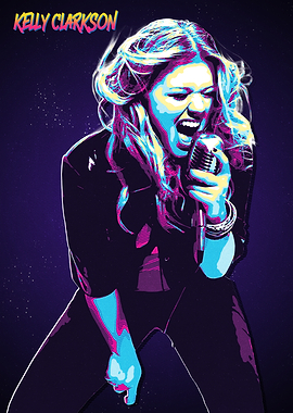 Kelly Clarkson Pop Art Portrait