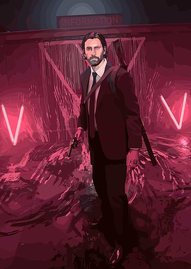 Man in Suit with Gun