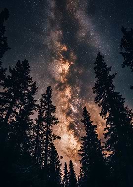 Milky Way through the trees