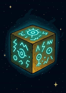 Mystic Cube in Space Illustration