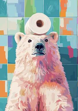 Polar Bear with Toilet Paper