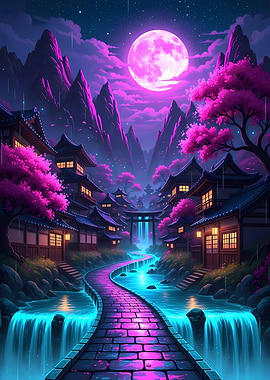 Neon Japanese Village