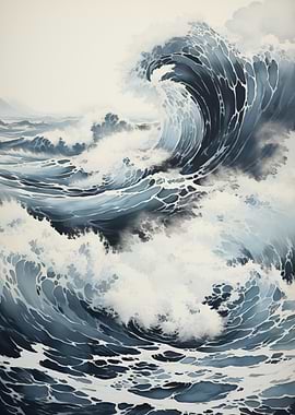 Powerful Ocean Wave Art