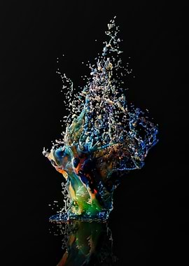 Vibrant Fluid Splash Abstract