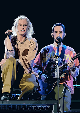 Halestorm and Mike Shinoda Illustration