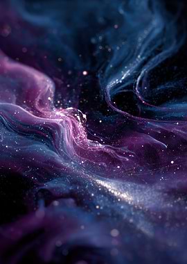 Abstract Nebula of Purple and Blue