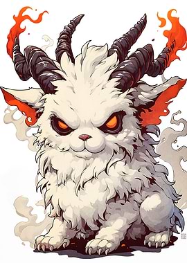 Fiery Horned Monster