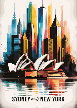 Sydney meets New York Cityscape