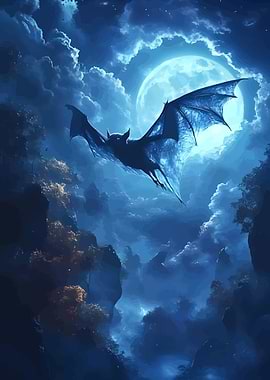 Bat in Moonlight