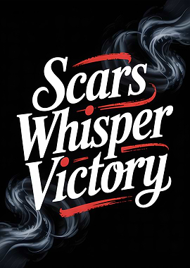 Scars Whisper Victory Text Art