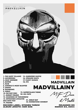 Madvillainy Album Cover Art' Poster, picture, metal print, paint