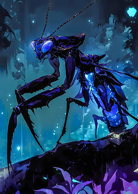 Praying Mantis Digital Art