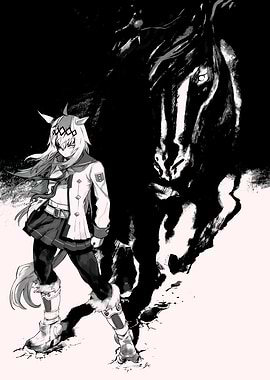 Uma Girl Horse Shadow