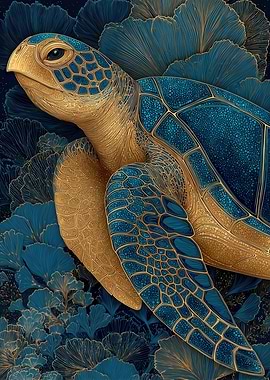 Elegant Sea Turtle Art