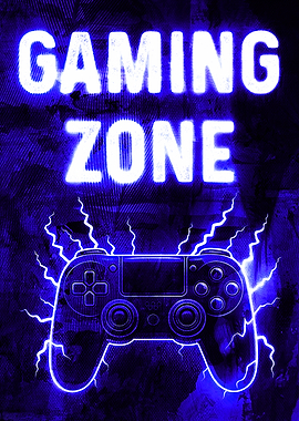 Gaming Zone Neon Blue