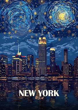 New York City Starry Night