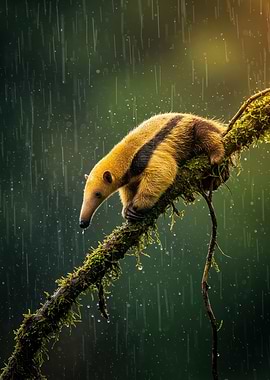 Tamandua in the Rain