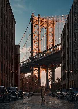 Manhattan Bridge at Golden Hour